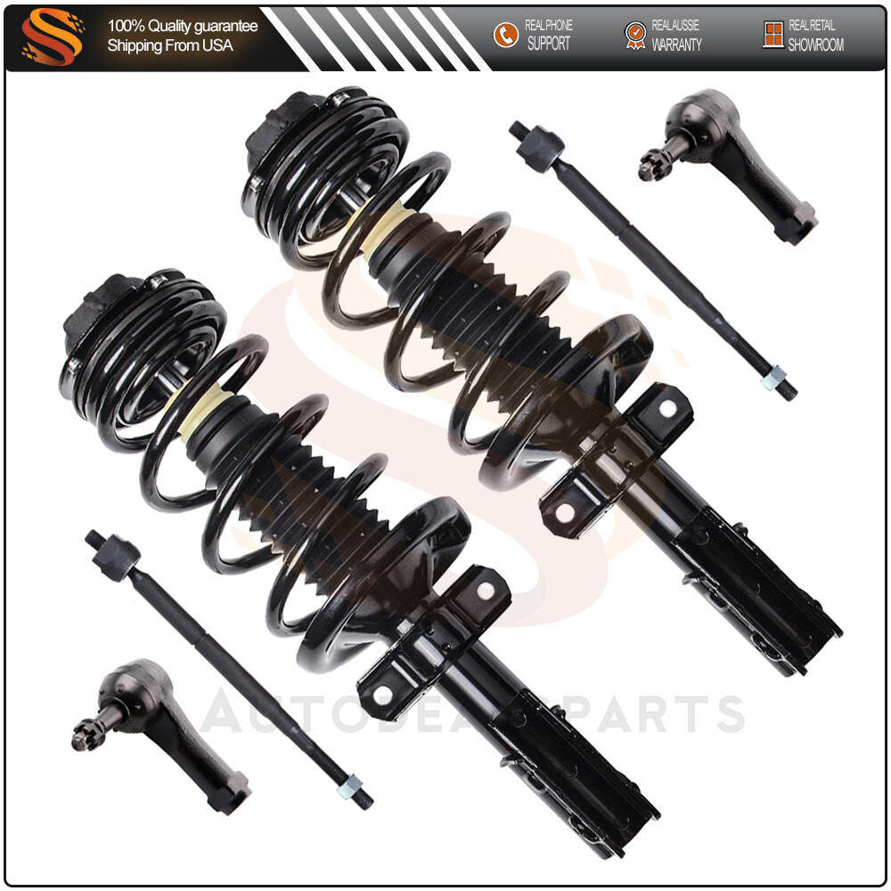Front Complete Struts Inner Outer Tie Rod Pair for 2003-2007 Saturn ION