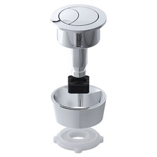 Toilet Flush Push Button UNIVERSAL Brass Copper Nickel Silver White Black Kit
