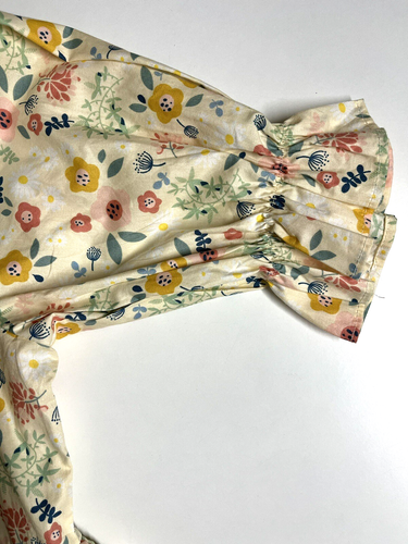 Chitao Floral Cottagecore Midi Dress Size Medium Short Sleeve Prairie Style New - Picture 8 of 10