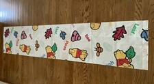 Vintage 2001 WINNIE THE POOH Disney Window Valance Bee Leaf Hive Fabric 84x15