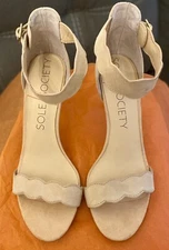 SOLE SOCIETY STILETTO HEEL BARELY THERE WOMENS STRAPPY OPEN TOE SHOE SIZE 9