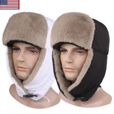 Unisex Men Winter Hat Cold Proof Keep Warm Hat with Ear Flaps for Hunting Skiing