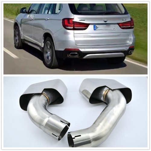 Steel Rear Bumper Exhaust Tip Muffler Pipes For BMW F15 X5 E70 2014