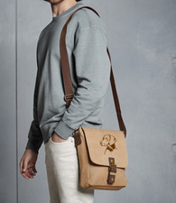 Vintage Reporter Bag with Pointer Embroidery