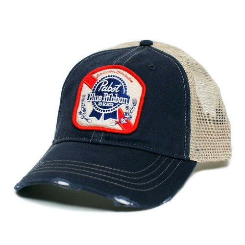 Pabst Blue Ribbon Trucker Hat Blue | eBay