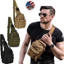 Outdoor Tactical Sling Bag Military Molle Crossbody Pack Chest Shoulder Backpack