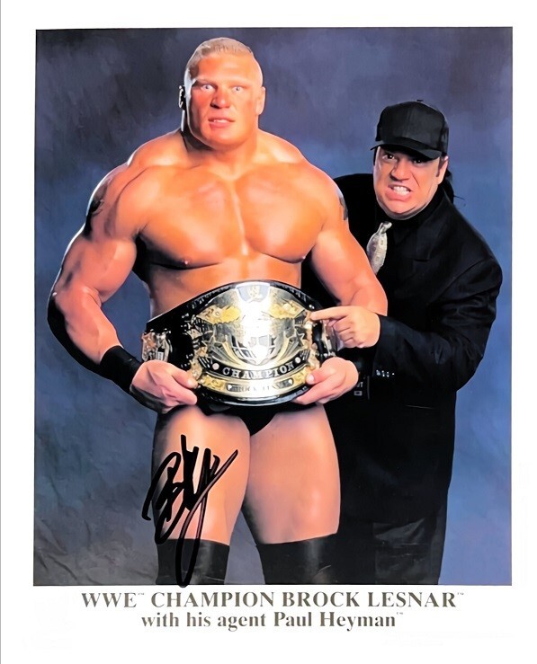 BROCK LESNAR - Paul Heyman 01 WWF WWE Autographed Celebrity