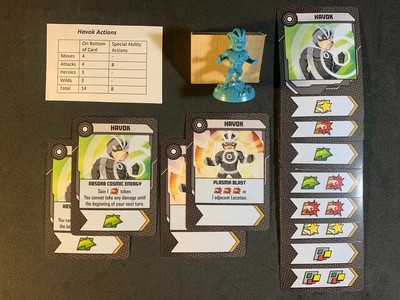 Havok - mini hero & cards Marvel United X-Men promo kickstarter