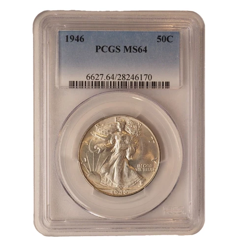 1946  P  WALKING LIBERTY HALF DOLLAR ** PCGS MS 64** NICE COIN** FREE SHIP 718
