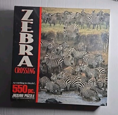 1994 Zebra Crossing 550 Piece Jigsaw Puzzle According To Hoyle 18'' X 24'' NEW