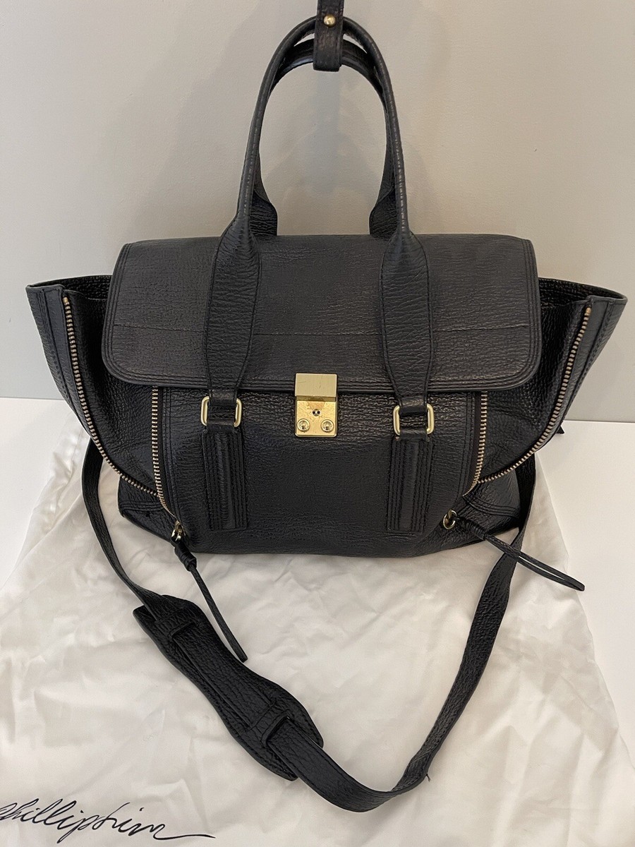 Phillip Lim 3.1 Pashli Large Textured Satchel - Black | eBay