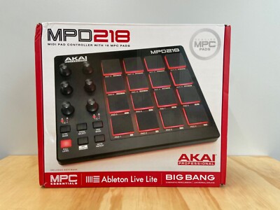 AKAI MPD218 Feature-Packed Highly Playable Pad Controller with Box