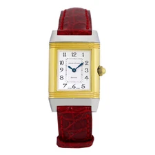 JAEGER LeCOULTRE 18K Yellow Gold & Stainless Steel 20mm Reverso Duetto 266.5.44