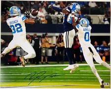 BRIAN BRANCH SIGNED DETROIT LIONS 16X20 BECKETT WITNESS COA