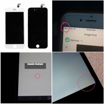 Apple iPhone Genuine LCD Display White /Black With Dead Spot or Blemish  UK