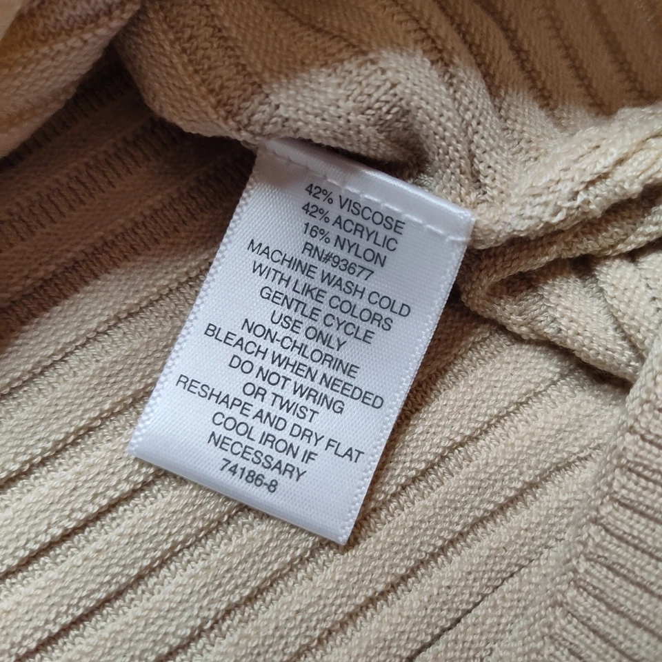 Liz Claiborne Women 2XL Beige Sleeveless Pullover Sweater Lightweight Vest NEW - Image 4 of 4