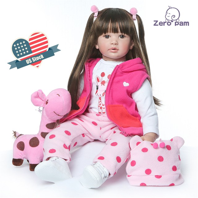 silicone babies with long hair