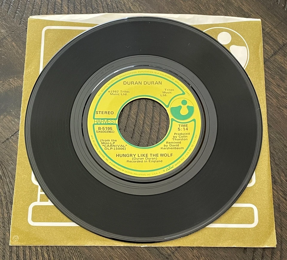 DURAN DURAN Hungry Like The Wolf 7" EP 1982 Depeche Mode Cure New Order Smiths - Image 4 of 4