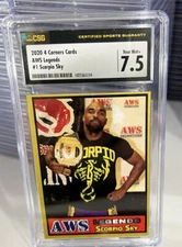 Scorpio Sky 2020 4 Corners Cards Aws Legends #1 Rookie Csg 7.5