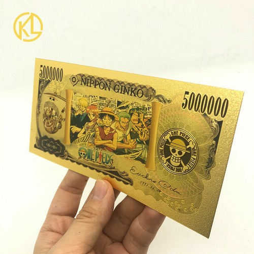 BILLET TICKET FIGURINE ONE PIECE MANGA MONKEY LUFFY CARTE COLLECTOR GOLD OR JEU - Imagen 3 de 3