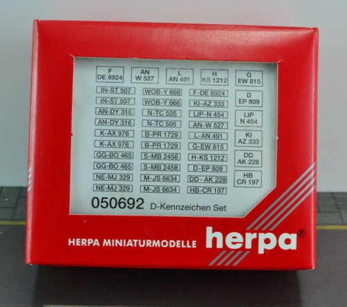 Herpa 050692 Matrículas Europeas para Coches Camiones Plástico Escala 1:87 HO | Zustand: New