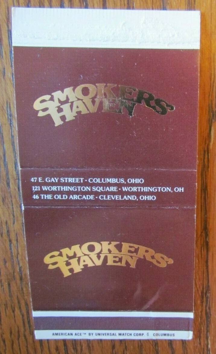 TOBACCO MATCHBOX COVER SMOKERS HAVEN (COLUMBUS CLEVELAND WORTHINGTON