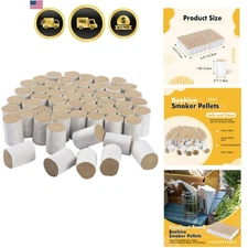 Bee Smoker Pellets Beekeeping Supplies Hive Inspection Natural Wood 54pcs