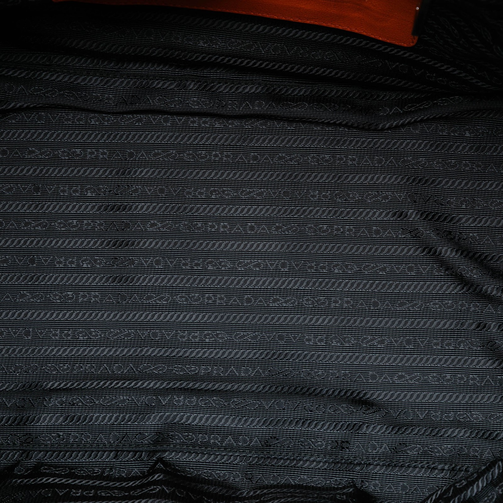 Authenticated Prada Glace Calf Twin Pocket Orange Leather Satchel thumbnail 4