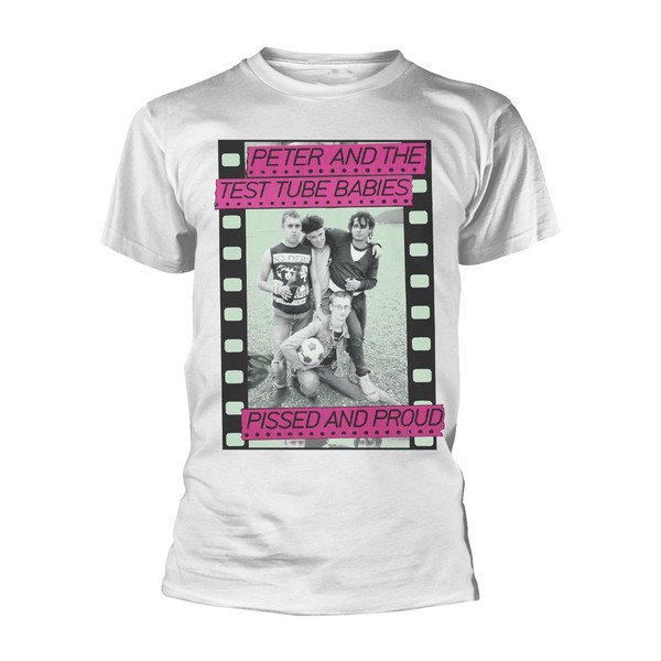 Peter & The Test Tube Babies - Pissed And Proud (White) White T-Shirt Small-image