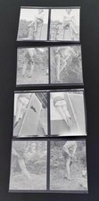 8 x GLAMOUR B&W NEGATIVES.WOMAN,MODEL,OUTSIDE,SEAMED STOCKINGS,SKIRT ,c1950’s