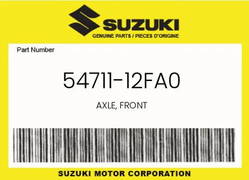 AXLE, FRONT