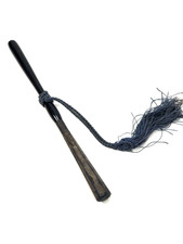 Antique Victorian 11" Lacquer  Sterling Silver Engraved Umbrella Handle