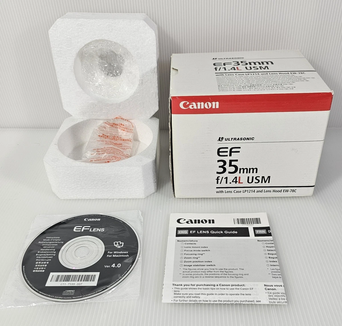 Preços baixos em Lentes de câmera Canon 35mm f/1.4 | eBay