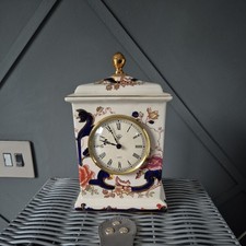 masons ironstone blue mandalay clock Exc Time Keeper Very Good Condition