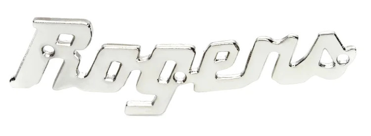 Rogers Drums Model No. 5SLOGO Script Logo Badge