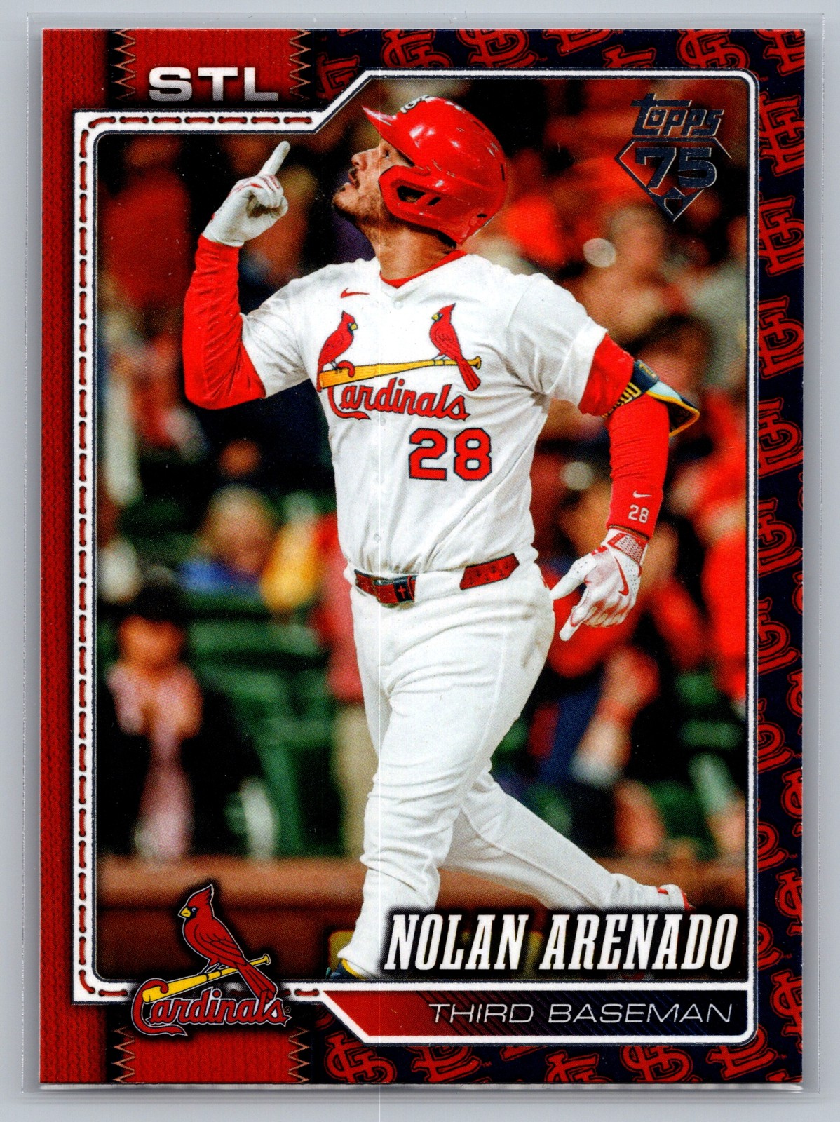 2026 Topps Series 1 NOLAN ARENADO #193 Team Color Border St. Louis Cardinals