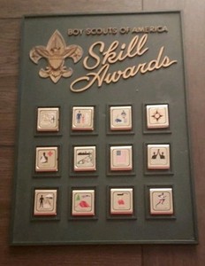 1970's Boy Scouts BSA Skill Award Belt Loop Dealer / Scout Office Display