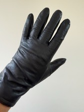 ISOTONER Aris 115 Genuine Leather Gloves Lined : Women  s 7.5 - Black