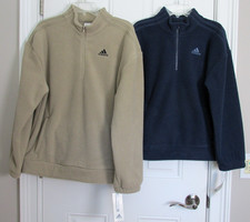 NEW BOYS ADIDAS 1/4 ZIP MOCK NECK ALL FLEECE PULLOVER SWEATER JACKET MEDIUM 50