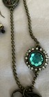 Skeleton key, mixed media necklace and earrings SET. Upcycled handmade.  — photo 6