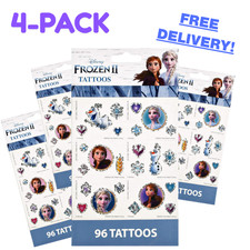 Disney Frozen Tattoos 4-pack, Tear and Share Tattoo Party Favors, 384 TOTAL