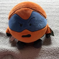 FAO Schwarz Heroes Of The Game Basketball Superhero Plush Small Orange Blue New