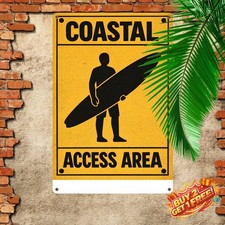 Surfer Girl Zone Beach Sign For Home Bathroom Bar Pub Metal Sign