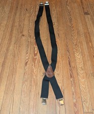 Carhartt Mens Utility Suspenders Black Adjustable Clip On Canvas Workwear 2"