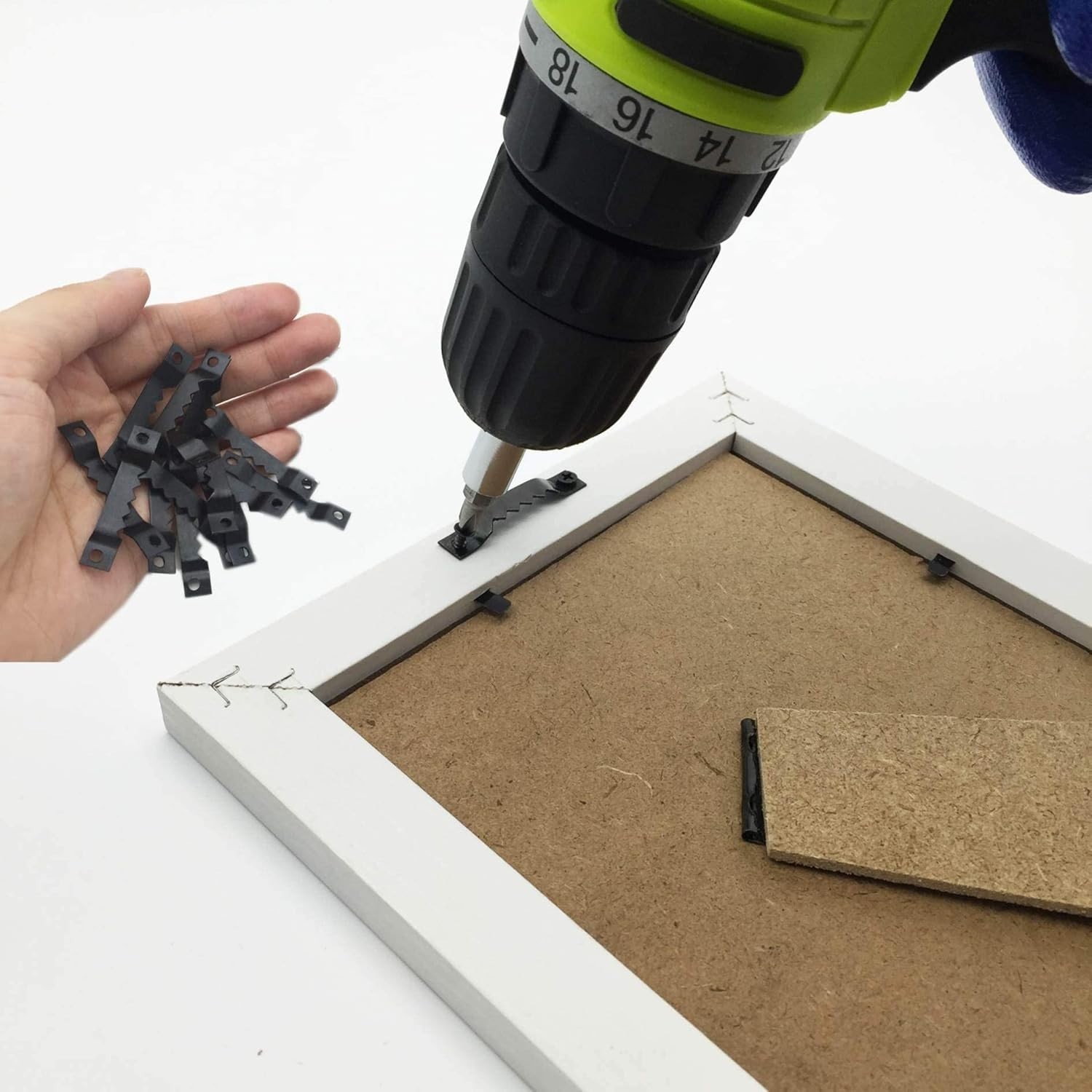 50 Pack Sawtooth Picture Hangers - Durable Steel Frame Hooks for Art Display