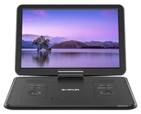 BOIFUN Portable DVD Player 17.5 HD Swivel Screen, 6-Hour Battery, Black