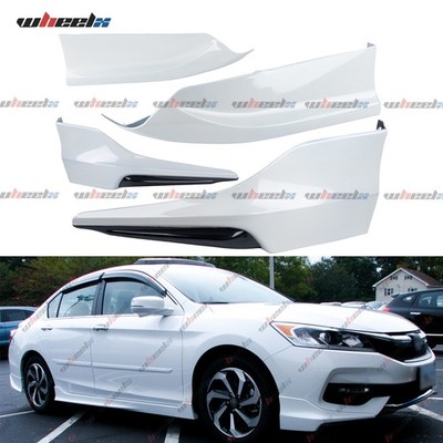 For 16-17 Accord 4DR Sedan HFP Rear Front Bumper Lip Splitter Apron Spoiler ABS