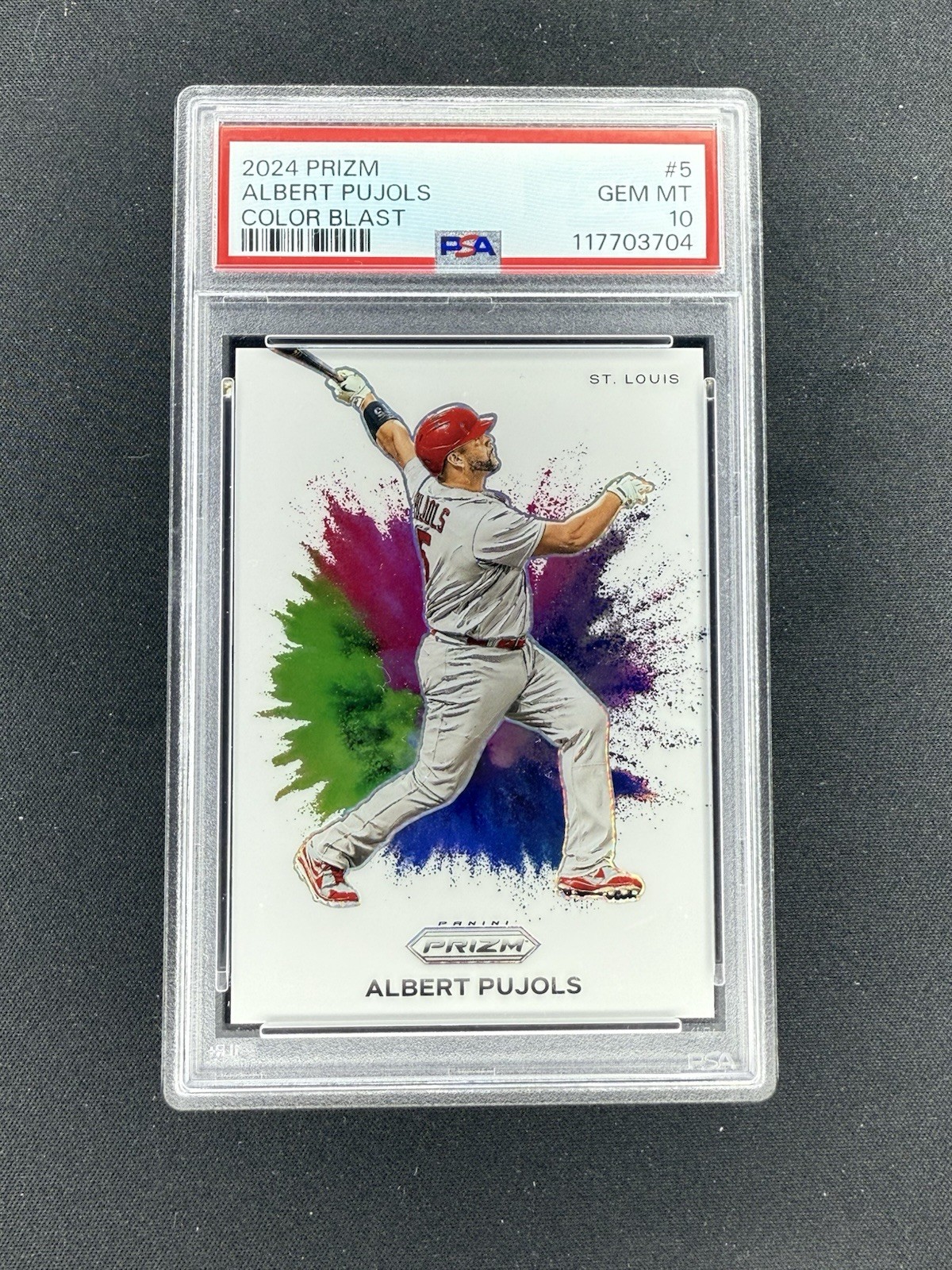 2024 Panini Prizm - Albert Pujols #5 - Color Blast PSA 10