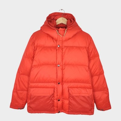 SUGAR CANE Herren leuchtend orange Ripstop Nylon Daunen gefütterte Jacke