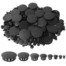 320Pcs 8 Sizes Black Plugs Hole Plastic Hole Plugs Hole round Plugs, Plastic Hol